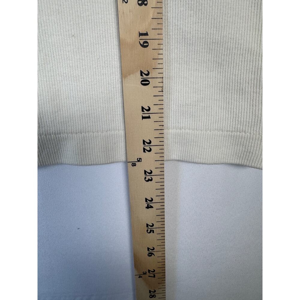 Vintage Womens L Cream Hooded ALPS Cotton Vest Button Front Pockets USA - Picture 9 of 9